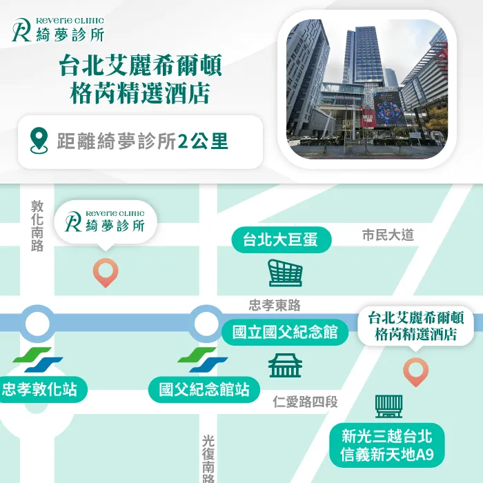 台北艾麗希爾頓格芮精選酒店-台北東區住宿推薦